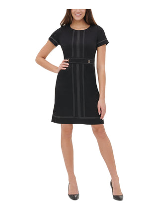 Vestido feminino TOMMY HILFIGER manga curta acima do joelho preto tamanho 18