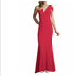 Vestido de crepe feminino Betsy &amp; Adam, de um ombro, vermelho, tamanho 4