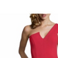 Vestido de crepe feminino Betsy &amp; Adam, de um ombro, vermelho, tamanho 4