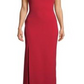 Vestido de crepe feminino Betsy &amp; Adam, de um ombro, vermelho, tamanho 4