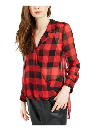 Body feminino xadrez metálico Bar III vermelho tamanho pequeno
