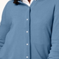 Karen Scott Cardigan Feminino Azul com Botões e Contas, Tamanho Pequeno