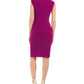 Vestido assimétrico franzido feminino Vince Camuto, rosa, tamanho 8