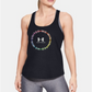 Camiseta regata Under Armour Pride Graphic Racerback feminina, preta, tamanho XS