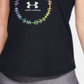 Camiseta regata Under Armour Pride Graphic Racerback feminina, preta, tamanho XS