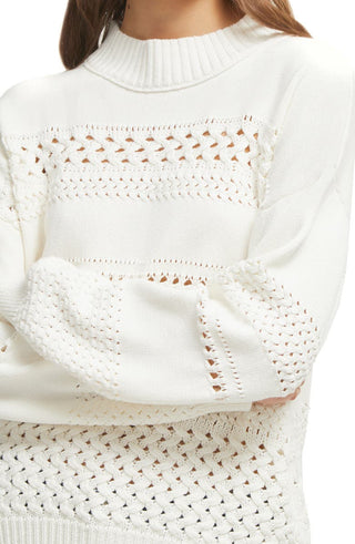 Suéter Trista Cotton Pointelle Feminino French Connection Branco Tamanho X-S