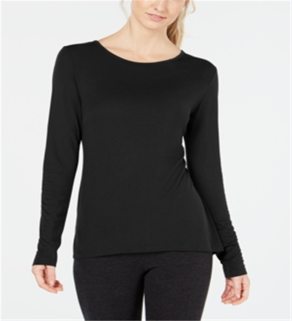 Blusa de treino fitness feminina Ideology preta tamanho XL