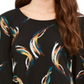 Alfani Top Poncho Estampado Feminino Petite Preto Tamanho Petite M
