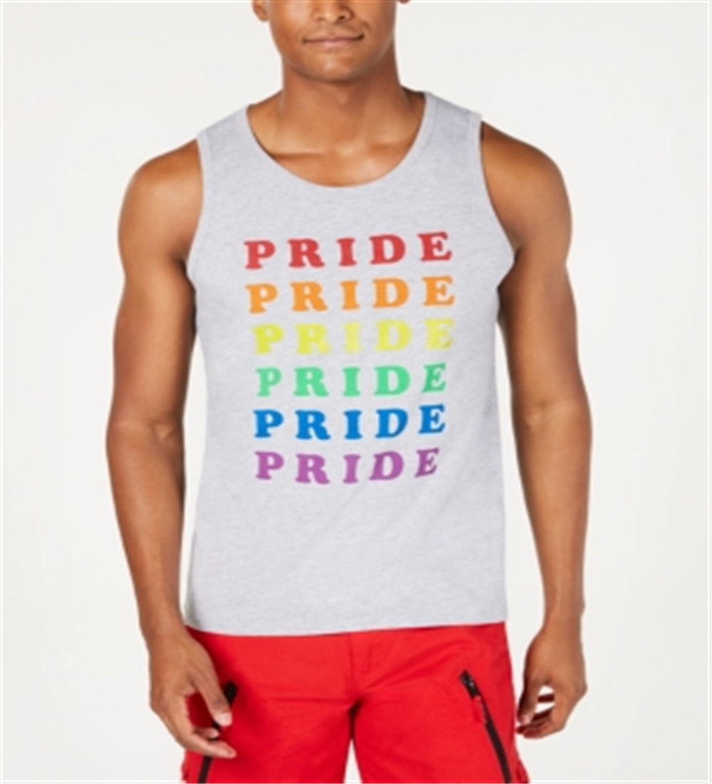Camiseta estampada unissex Inc Rainbow Pride em benefício do Trevor Project, tamanho cinza XSMLMEDREG