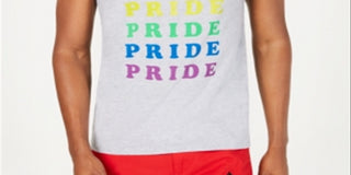 Camiseta estampada unissex Inc Rainbow Pride em benefício do Trevor Project, tamanho cinza XSMLMEDREG