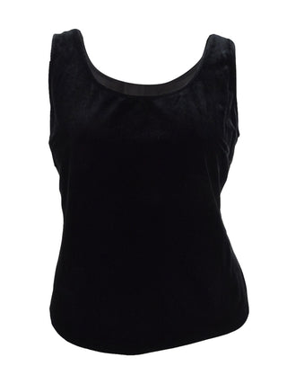 Alex Evenings  Women's Velvet Twinset Black/White  Size Large