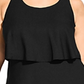 Macacão feminino plus size da City Chic, preto, tamanho XS