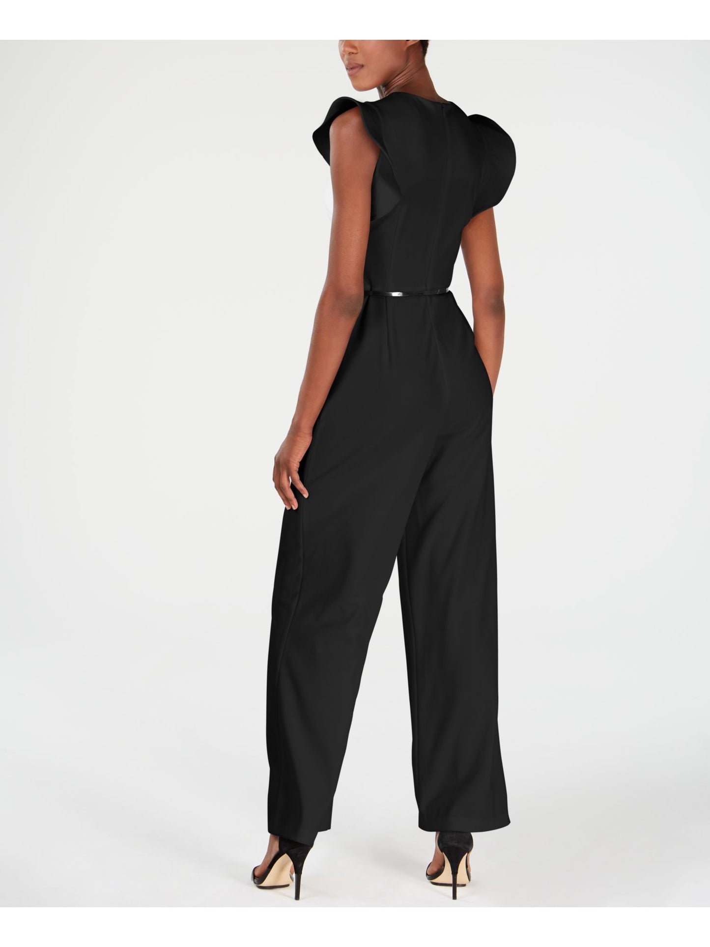 Macacão Calvin Klein Feminino Sem Mangas com Cinto Preto Tamanho 4