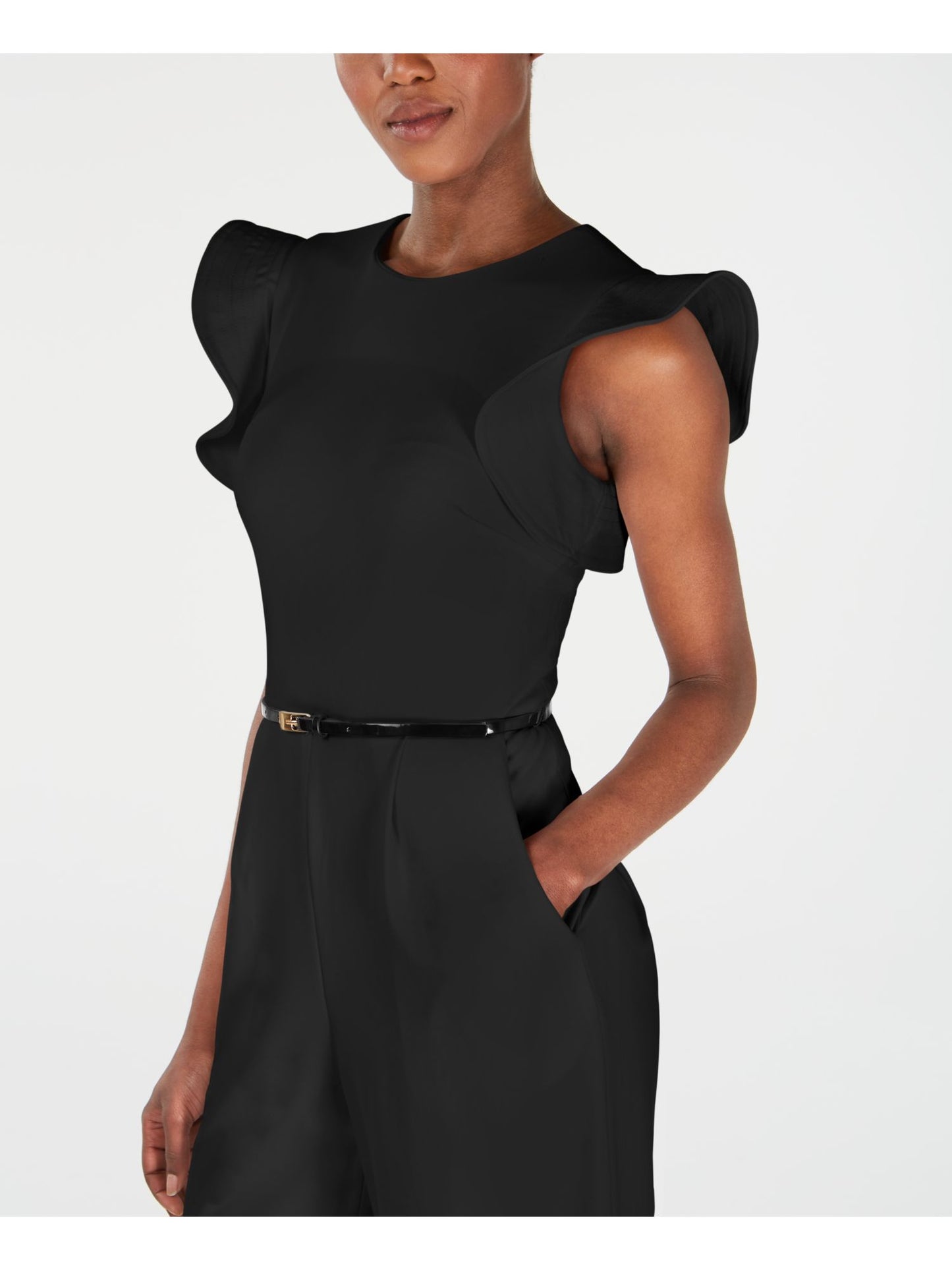 Macacão Calvin Klein Feminino Sem Mangas com Cinto Preto Tamanho 4