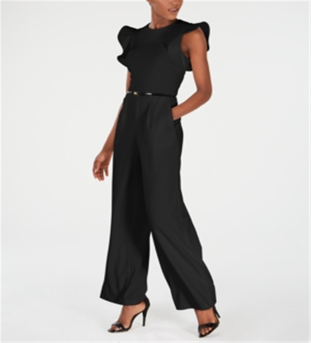 Macacão Calvin Klein Feminino Sem Mangas com Cinto Preto Tamanho 4