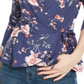 Blusa envolvente estampada BCX Junior Azul tamanho M