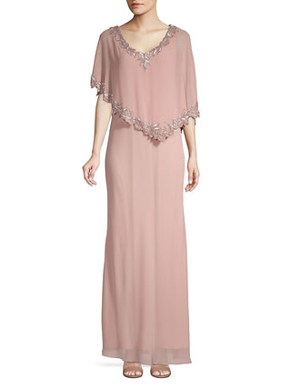 Vestido de festa feminino J Kara com contas, rosa, tamanho 6