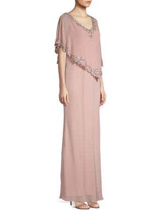 Vestido de festa feminino J Kara com contas, rosa, tamanho 6