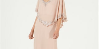 Vestido de festa feminino J Kara com contas, rosa, tamanho 6