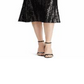 Vestido de coquetel midi com lantejoulas e manga comprida, decote em V, preto, tamanho 12, da Ralph Lauren