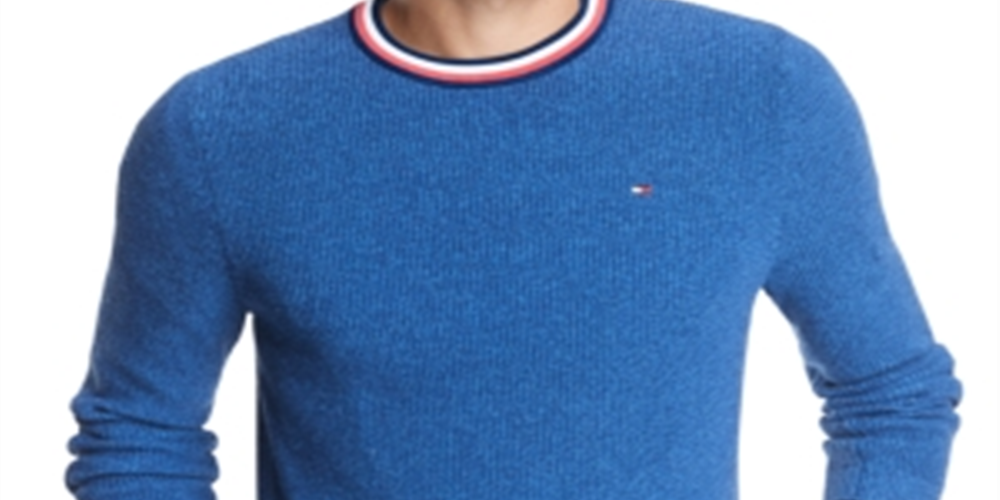 Suéter Tommy Hilfiger Masculino Gola Redonda Azul Tamanho Médio M