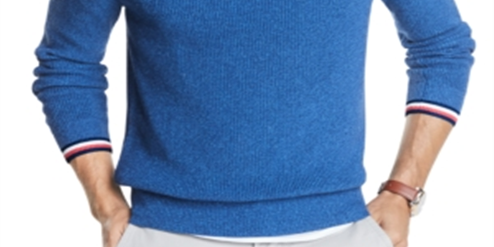 Suéter Tommy Hilfiger Masculino Gola Redonda Azul Tamanho Médio M