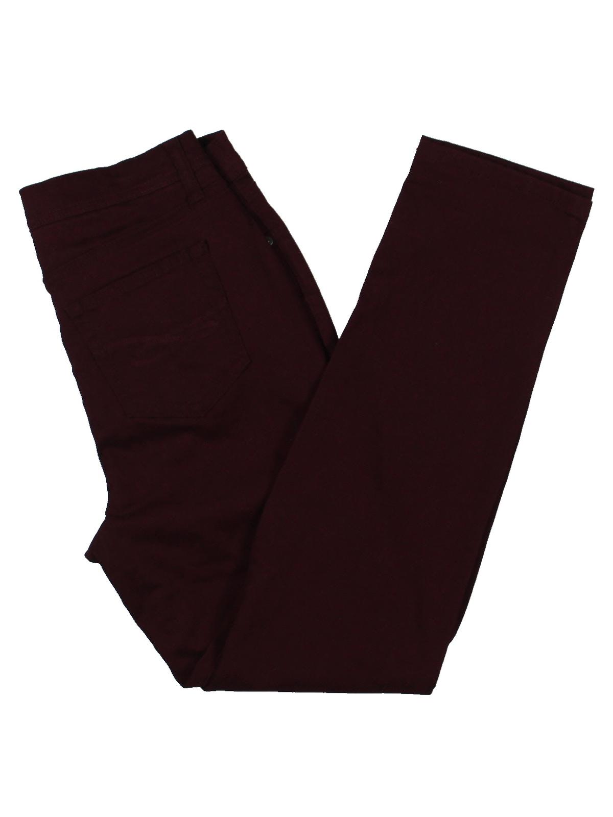 Jeans feminino estilo &amp; co. Petites Denim cintura alta, perna justa, vermelho, tamanho 6 P