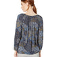 Michael Kors Mega Patchwork Peasant True Chambray Azul Feminino Tamanho Grande