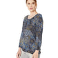 Michael Kors Mega Patchwork Peasant True Chambray Azul Feminino Tamanho Grande