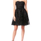 Vestido curto de festa feminino Betsey Johnson, preto, tamanho 8
