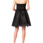 Vestido curto de festa feminino Betsey Johnson, preto, tamanho 8