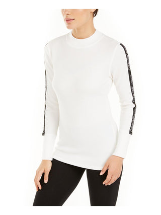 Camiseta Calvin Klein Feminina com Listra de Logotipo e Gola Reta, Tamanho G