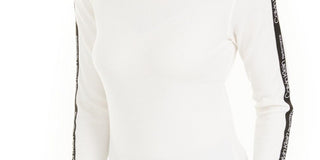 Camiseta Calvin Klein Feminina com Listra de Logotipo e Gola Reta, Tamanho G