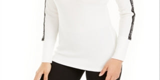 Camiseta Calvin Klein Feminina com Listra de Logotipo e Gola Reta, Tamanho G