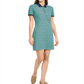 Vestido polo listrado feminino Maison Jules, verde, tamanho grande