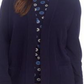 Cardigan Feminino Anne Klein Azul Tamanho Grande