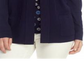 Cardigan Feminino Anne Klein Azul Tamanho Grande