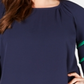 Blusa feminina Charter Club Plus com mangas em camadas, azul, tamanho 1X