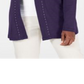 Karen Scott Cardigan Feminino com Tachas e Frente Aberta, Tamanho Cassis, Médio