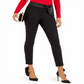 Calça skinny feminina INC Petite com cós largo, preta, tamanho 8 P