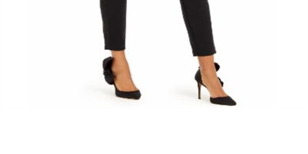 Calça skinny feminina INC Petite com cós largo, preta, tamanho 8 P