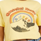Camiseta curta feminina com estampa Grateful Dead, amarela, tamanho GG