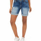 Shorts jeans desgastados masculinos Catherine Boyfriend da KUT from the Kloth, azul, tamanho 2