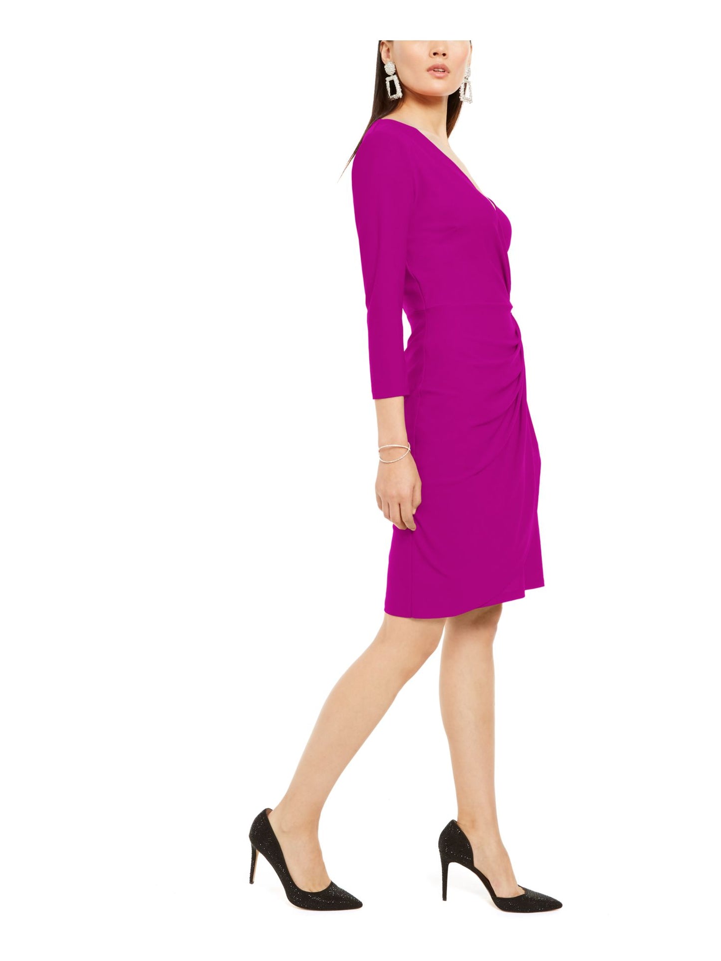 Vestido envelope feminino INC International Concepts com strass, rosa, tamanho pequeno