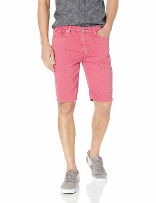 Levi's Men's Slim Fit Cut Off Raw Hem Denim Shorts Red Size 34