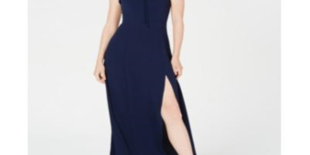 Vestido longo sem mangas para o dia Teeze Me feminino, azul, tamanho 11