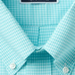 Camisa social masculina com estampa xadrez Club Room, tamanho azul-marinho, 16x32-33
