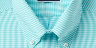 Camisa social masculina com estampa xadrez Club Room, tamanho azul-marinho, 16x32-33