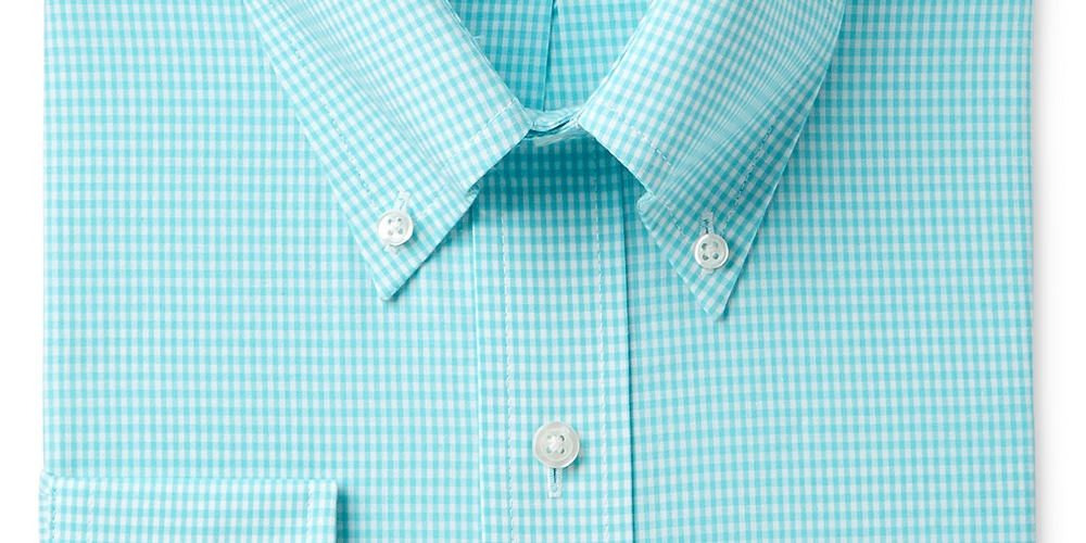 Camisa social masculina com estampa xadrez Club Room, tamanho azul-marinho, 16x32-33