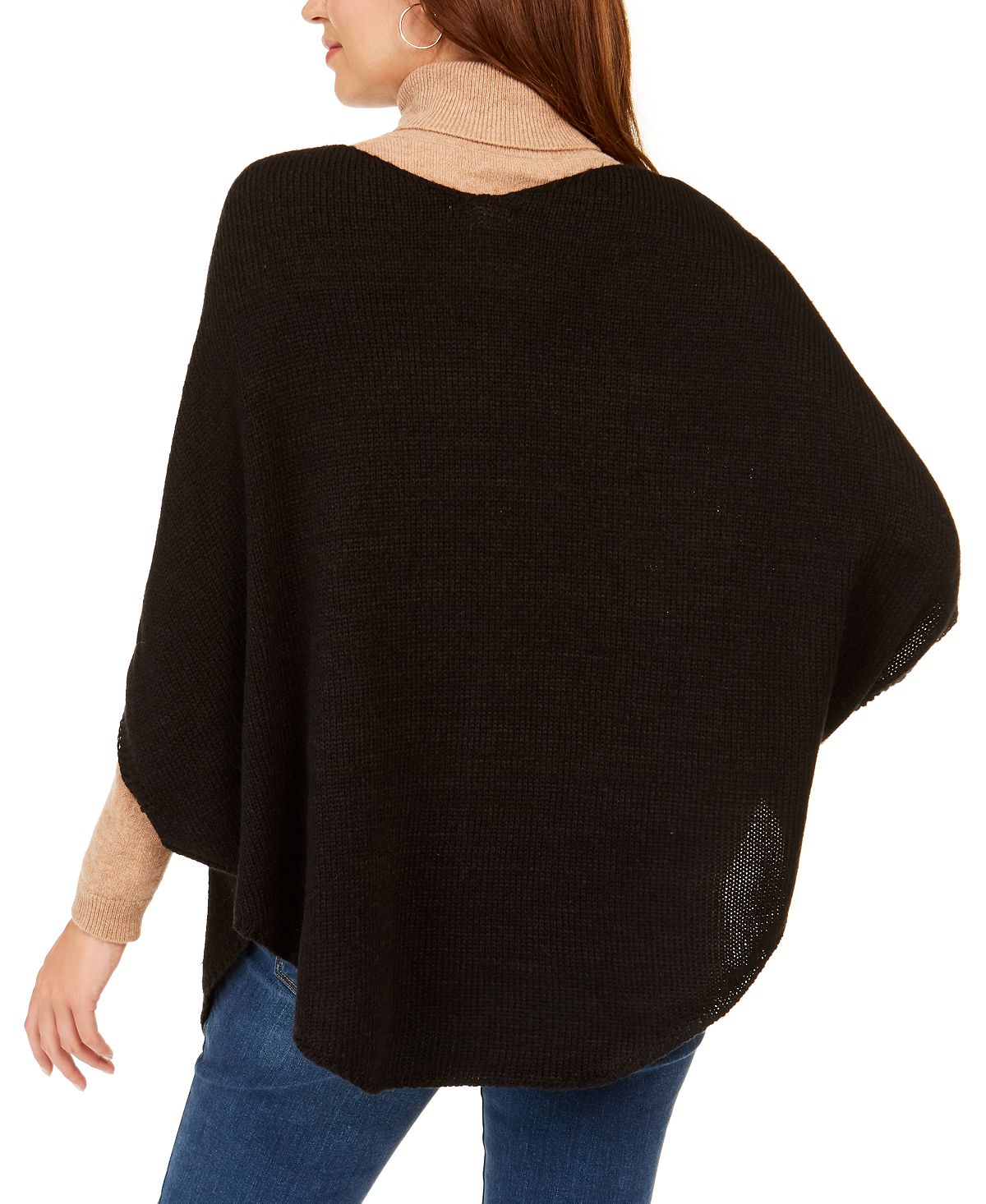 Top de tule feminino Charter Club, preto, tamanho único